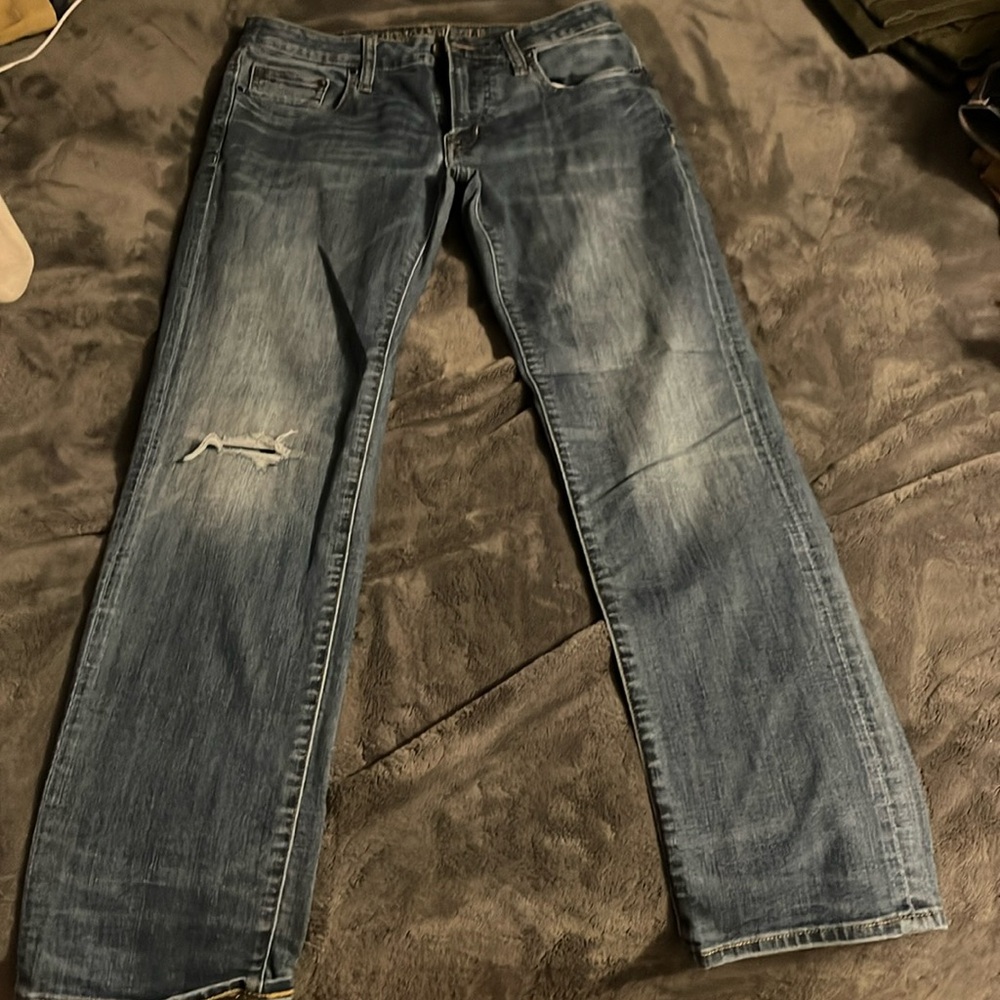 American Eagle Slim Straight Distressed Jeans